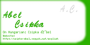 abel csipka business card